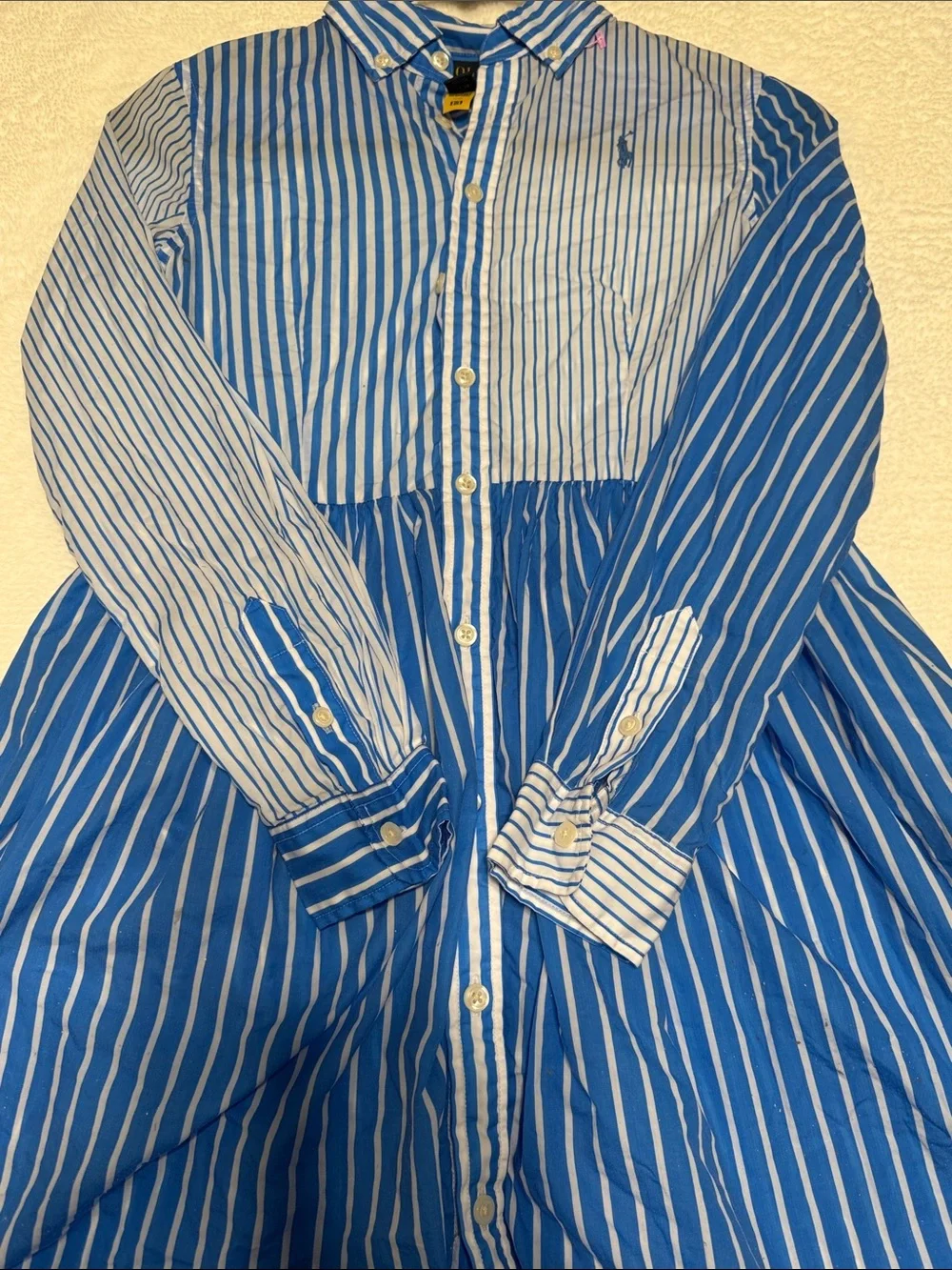 Ralph Lauren Blue and White Striped Shirt Dress